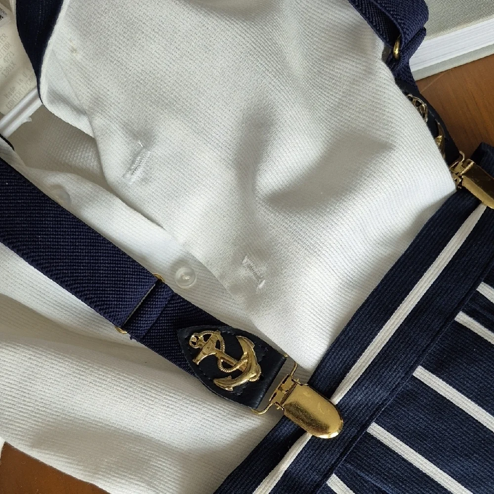 Nautical vintage  Baby Outfit with Hat - Picture 2 of 6